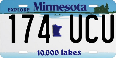 MN license plate 174UCU