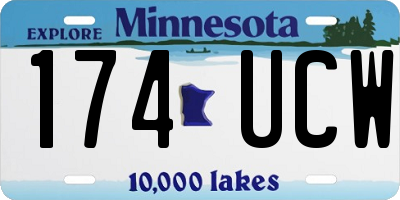 MN license plate 174UCW