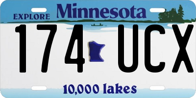 MN license plate 174UCX