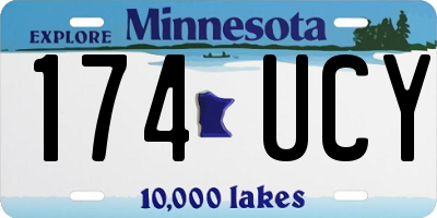 MN license plate 174UCY