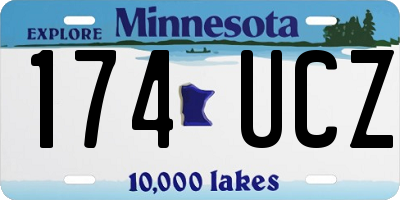 MN license plate 174UCZ