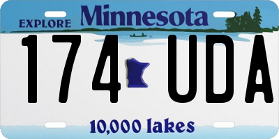MN license plate 174UDA