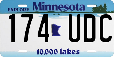 MN license plate 174UDC