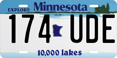 MN license plate 174UDE