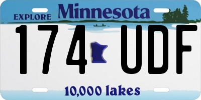 MN license plate 174UDF