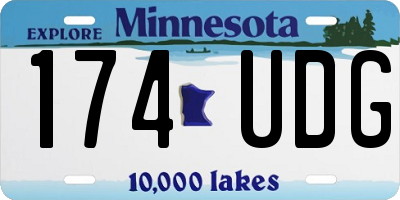 MN license plate 174UDG