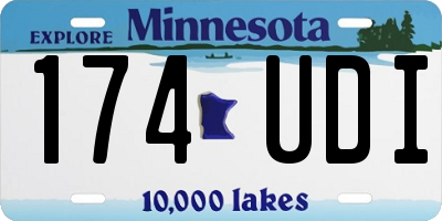 MN license plate 174UDI