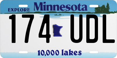 MN license plate 174UDL