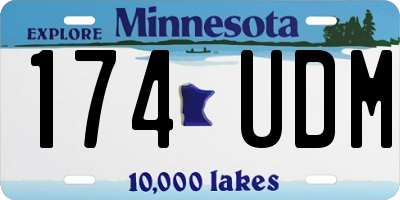 MN license plate 174UDM