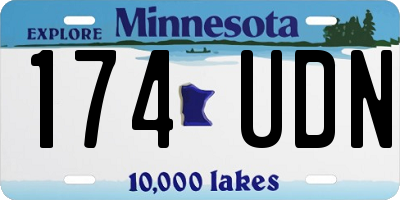 MN license plate 174UDN