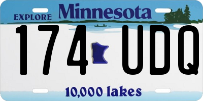 MN license plate 174UDQ