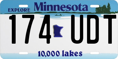 MN license plate 174UDT