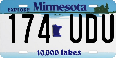 MN license plate 174UDU