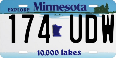 MN license plate 174UDW