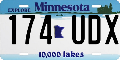 MN license plate 174UDX