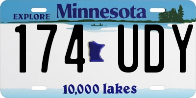 MN license plate 174UDY