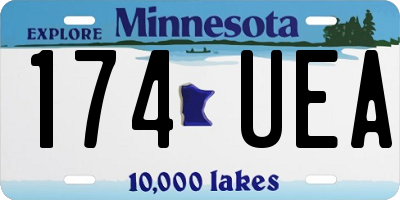 MN license plate 174UEA