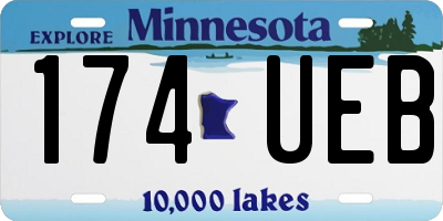 MN license plate 174UEB