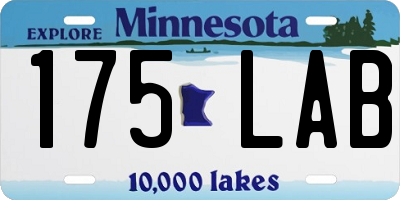 MN license plate 175LAB