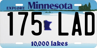 MN license plate 175LAD