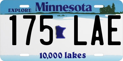 MN license plate 175LAE