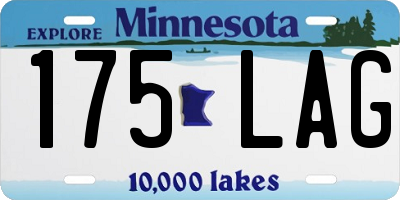 MN license plate 175LAG