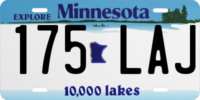 MN license plate 175LAJ