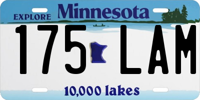 MN license plate 175LAM