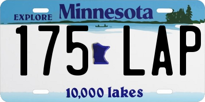 MN license plate 175LAP