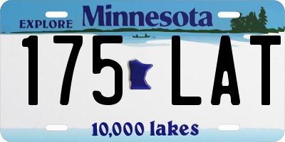 MN license plate 175LAT