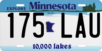 MN license plate 175LAU