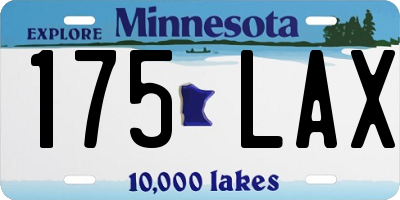 MN license plate 175LAX