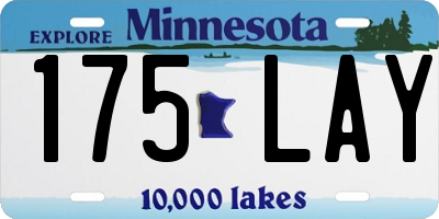 MN license plate 175LAY