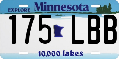 MN license plate 175LBB