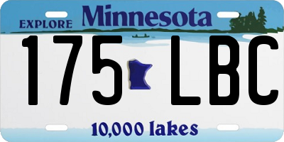 MN license plate 175LBC