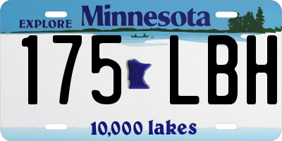 MN license plate 175LBH