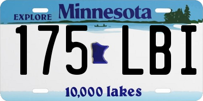 MN license plate 175LBI