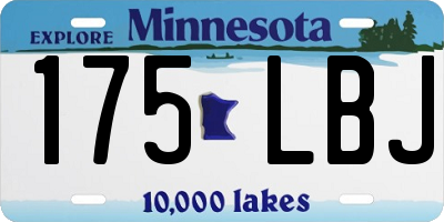 MN license plate 175LBJ