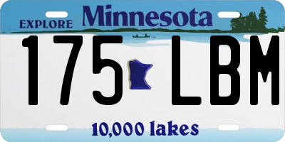 MN license plate 175LBM