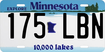 MN license plate 175LBN