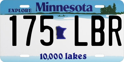 MN license plate 175LBR