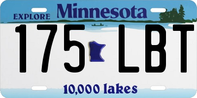 MN license plate 175LBT