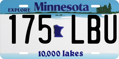 MN license plate 175LBU