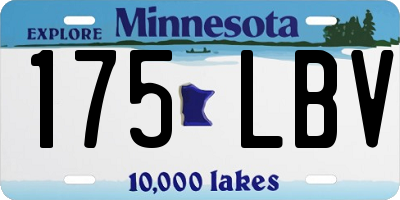 MN license plate 175LBV