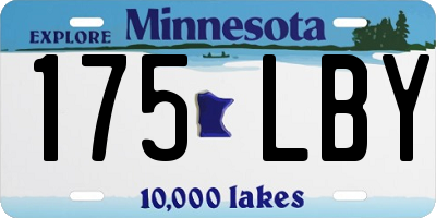 MN license plate 175LBY