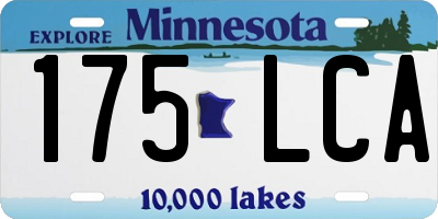 MN license plate 175LCA