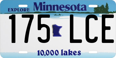 MN license plate 175LCE