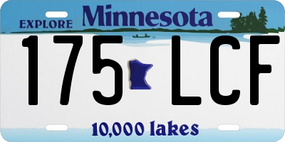 MN license plate 175LCF