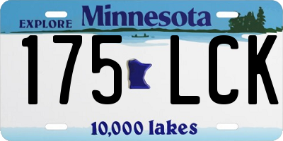 MN license plate 175LCK