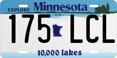MN license plate 175LCL